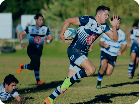 Man playing rugby
